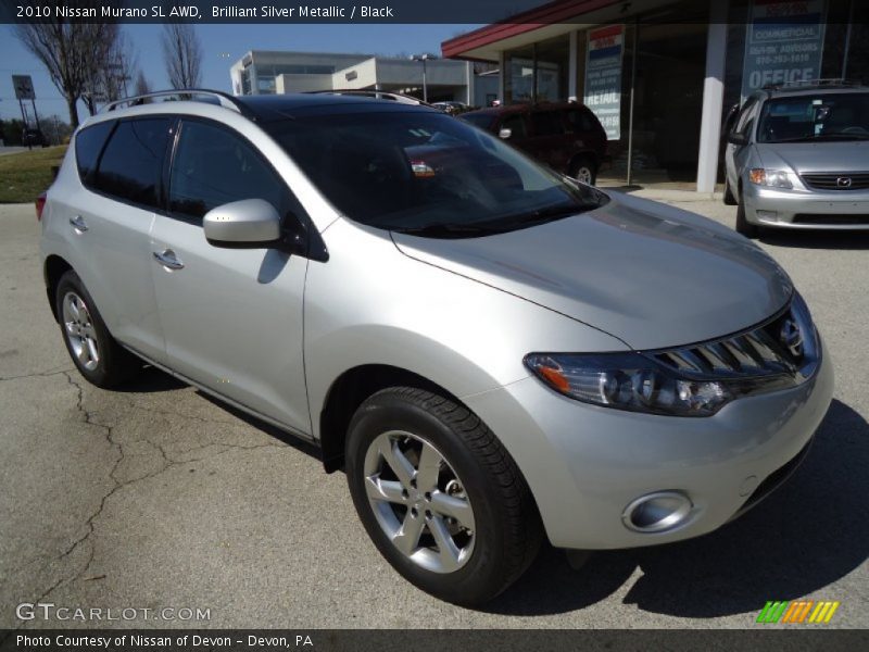 Brilliant Silver Metallic / Black 2010 Nissan Murano SL AWD