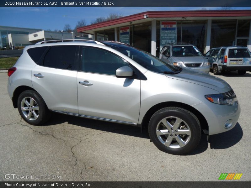 Brilliant Silver Metallic / Black 2010 Nissan Murano SL AWD