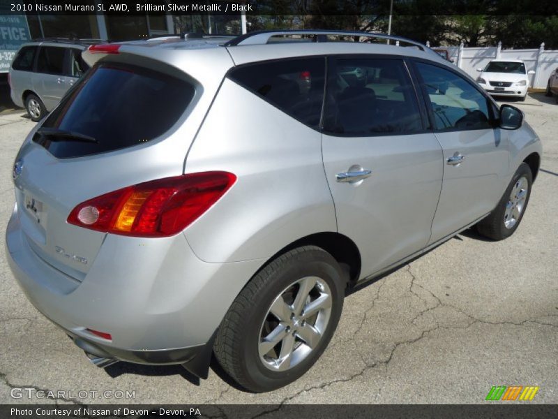 Brilliant Silver Metallic / Black 2010 Nissan Murano SL AWD