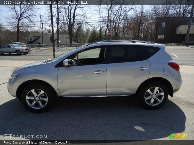 Brilliant Silver Metallic / Black 2010 Nissan Murano SL AWD