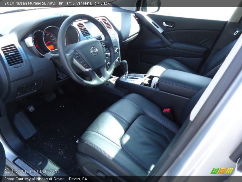 Brilliant Silver Metallic / Black 2010 Nissan Murano SL AWD