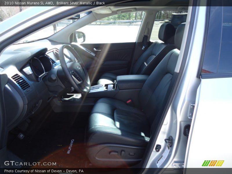 Brilliant Silver Metallic / Black 2010 Nissan Murano SL AWD