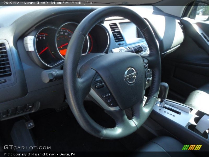 Brilliant Silver Metallic / Black 2010 Nissan Murano SL AWD