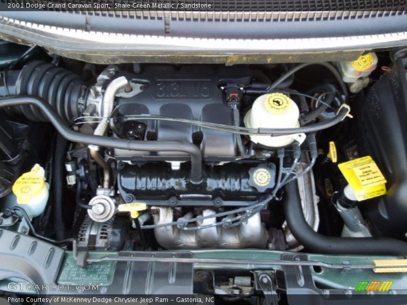 Shale Green Metallic / Sandstone 2001 Dodge Grand Caravan Sport