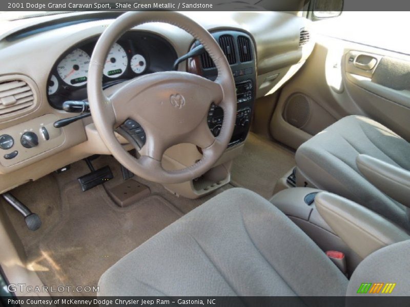 Shale Green Metallic / Sandstone 2001 Dodge Grand Caravan Sport