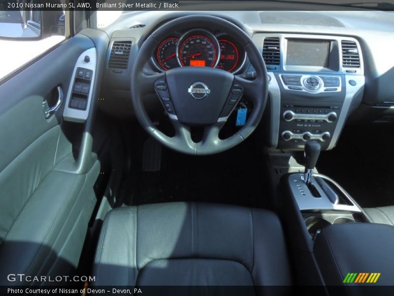 Brilliant Silver Metallic / Black 2010 Nissan Murano SL AWD
