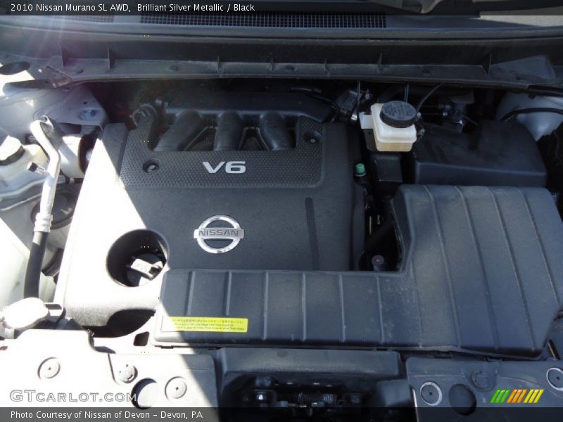 Brilliant Silver Metallic / Black 2010 Nissan Murano SL AWD