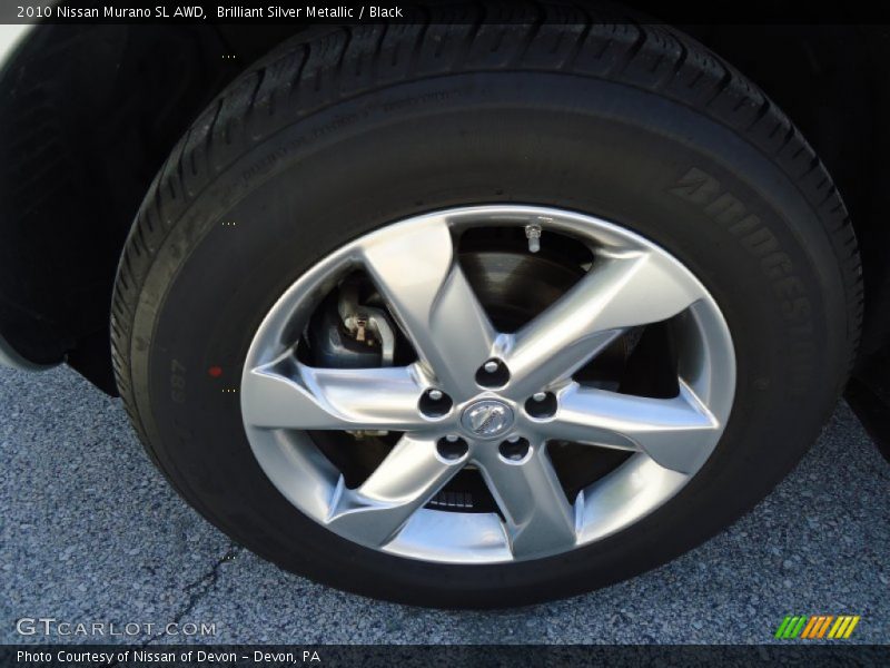 Brilliant Silver Metallic / Black 2010 Nissan Murano SL AWD