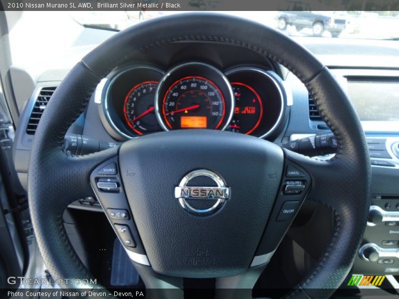 Brilliant Silver Metallic / Black 2010 Nissan Murano SL AWD