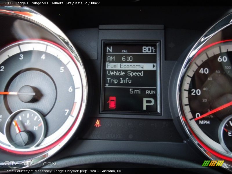 Mineral Gray Metallic / Black 2012 Dodge Durango SXT