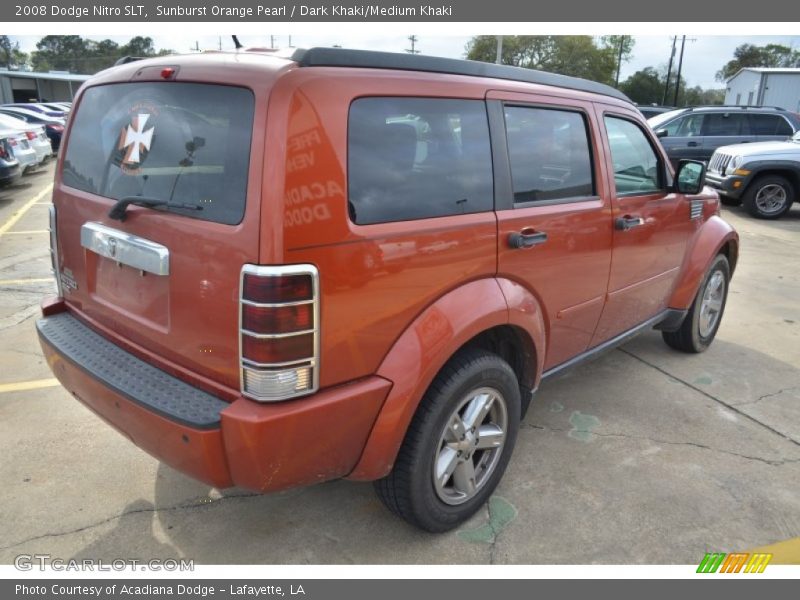 Sunburst Orange Pearl / Dark Khaki/Medium Khaki 2008 Dodge Nitro SLT