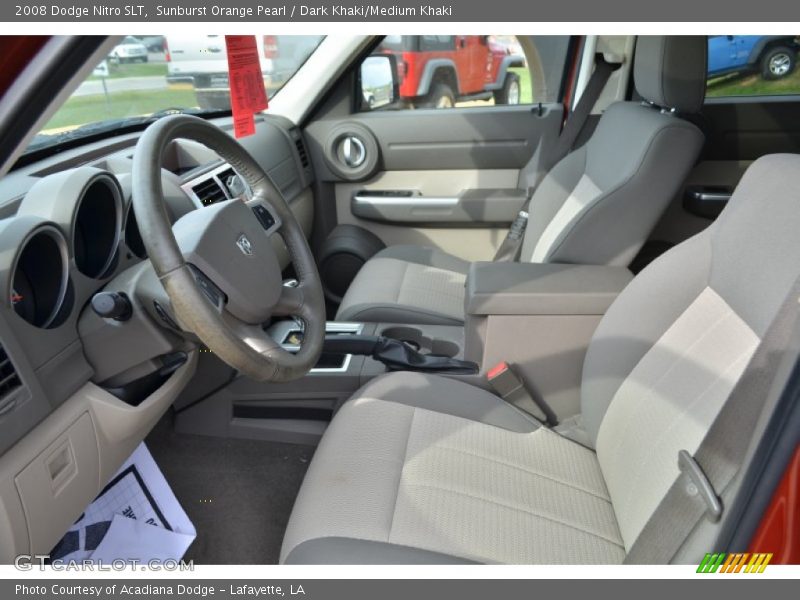 Sunburst Orange Pearl / Dark Khaki/Medium Khaki 2008 Dodge Nitro SLT