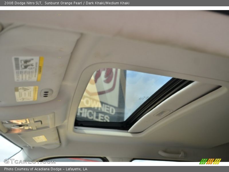 Sunburst Orange Pearl / Dark Khaki/Medium Khaki 2008 Dodge Nitro SLT