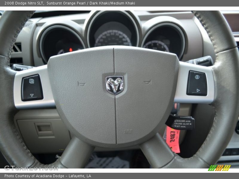 Sunburst Orange Pearl / Dark Khaki/Medium Khaki 2008 Dodge Nitro SLT
