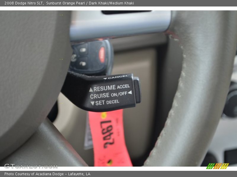Sunburst Orange Pearl / Dark Khaki/Medium Khaki 2008 Dodge Nitro SLT