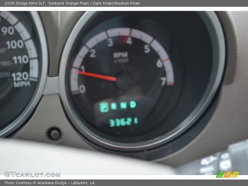 Sunburst Orange Pearl / Dark Khaki/Medium Khaki 2008 Dodge Nitro SLT
