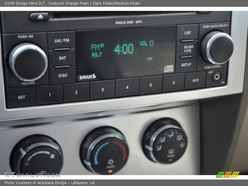 Sunburst Orange Pearl / Dark Khaki/Medium Khaki 2008 Dodge Nitro SLT