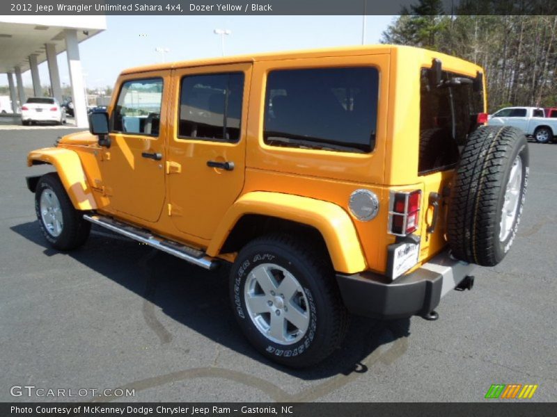 Dozer Yellow / Black 2012 Jeep Wrangler Unlimited Sahara 4x4