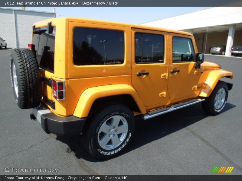 Dozer Yellow / Black 2012 Jeep Wrangler Unlimited Sahara 4x4