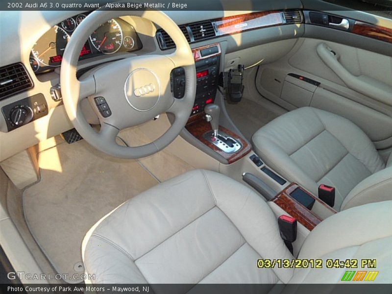 Alpaka Beige Metallic / Beige 2002 Audi A6 3.0 quattro Avant