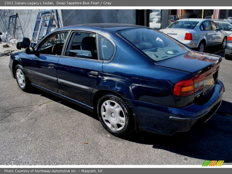 Deep Sapphire Blue Pearl / Gray 2001 Subaru Legacy L Sedan