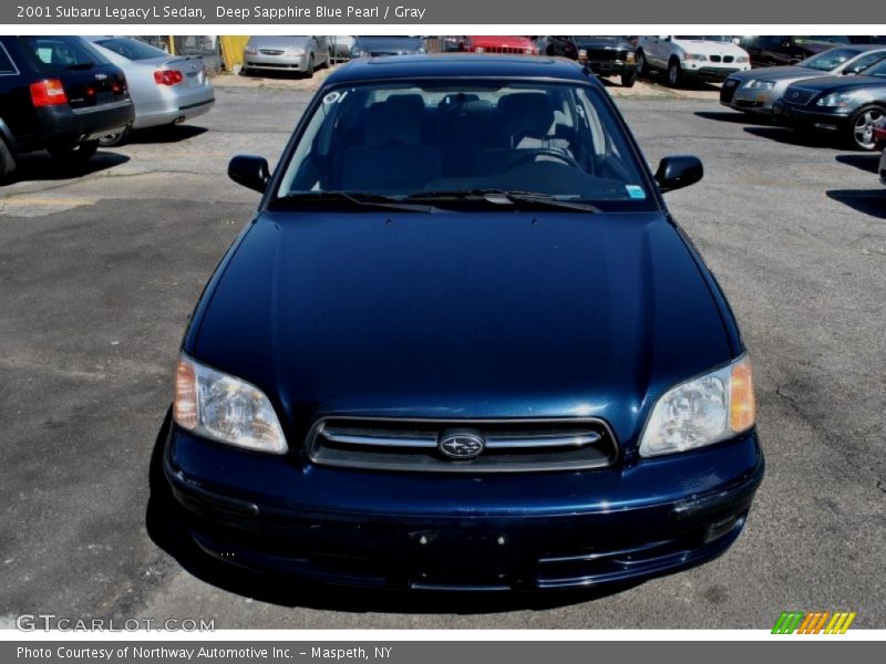 Deep Sapphire Blue Pearl / Gray 2001 Subaru Legacy L Sedan