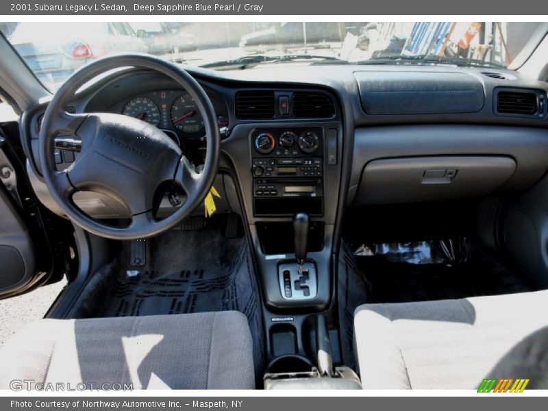 Deep Sapphire Blue Pearl / Gray 2001 Subaru Legacy L Sedan