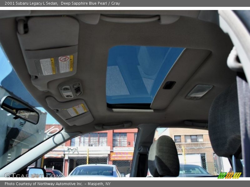 Deep Sapphire Blue Pearl / Gray 2001 Subaru Legacy L Sedan