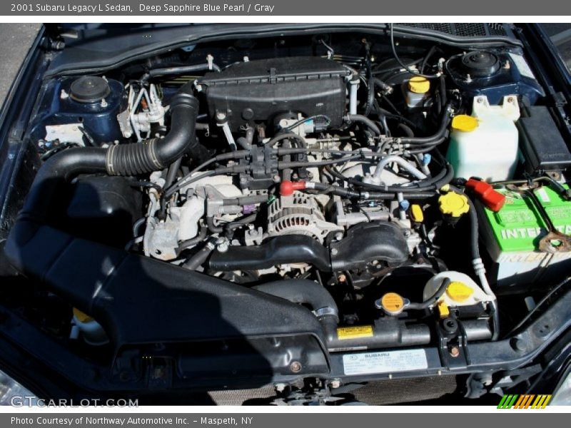 Deep Sapphire Blue Pearl / Gray 2001 Subaru Legacy L Sedan