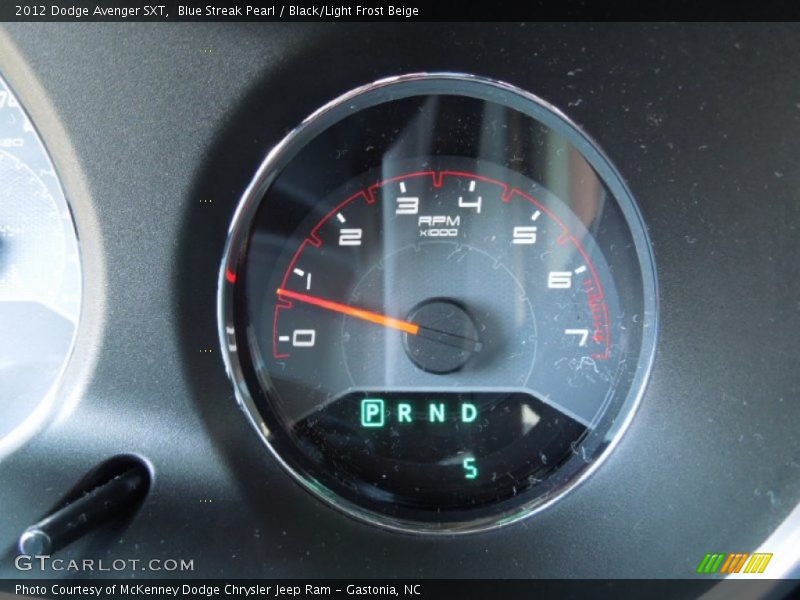 Blue Streak Pearl / Black/Light Frost Beige 2012 Dodge Avenger SXT