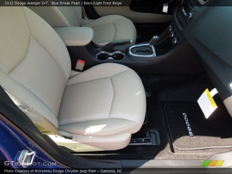 Blue Streak Pearl / Black/Light Frost Beige 2012 Dodge Avenger SXT