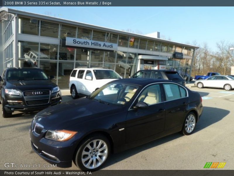 Monaco Blue Metallic / Beige 2008 BMW 3 Series 335xi Sedan