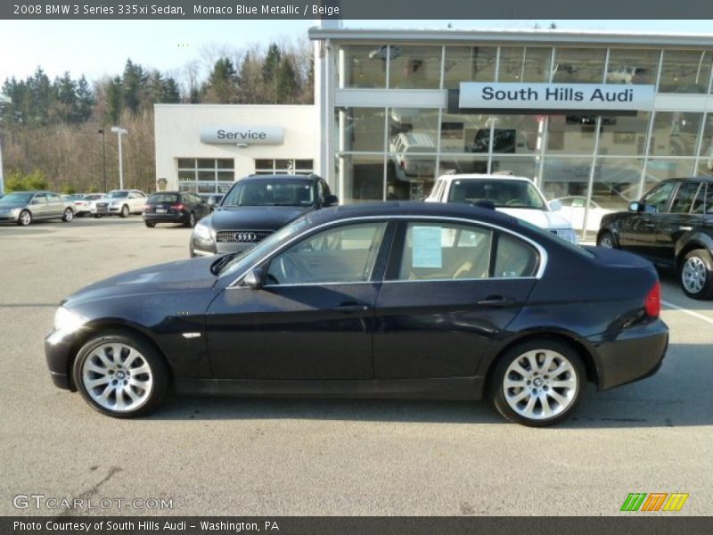 Monaco Blue Metallic / Beige 2008 BMW 3 Series 335xi Sedan
