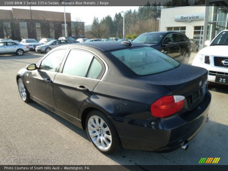 Monaco Blue Metallic / Beige 2008 BMW 3 Series 335xi Sedan