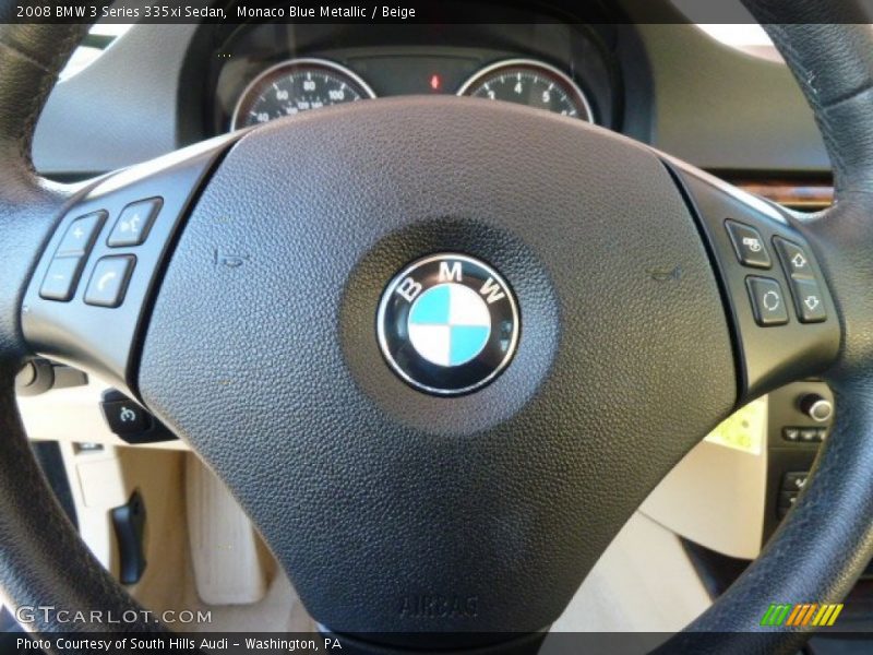 Monaco Blue Metallic / Beige 2008 BMW 3 Series 335xi Sedan