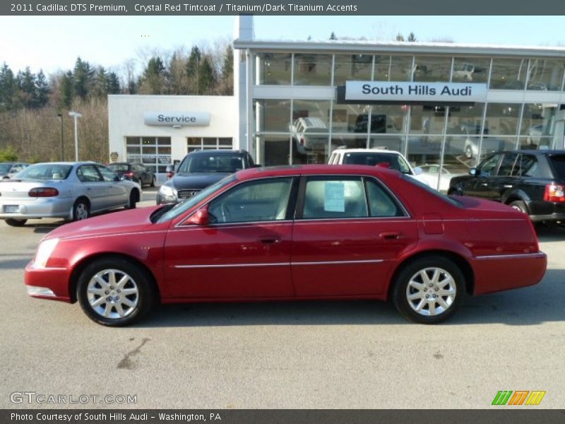 Crystal Red Tintcoat / Titanium/Dark Titanium Accents 2011 Cadillac DTS Premium