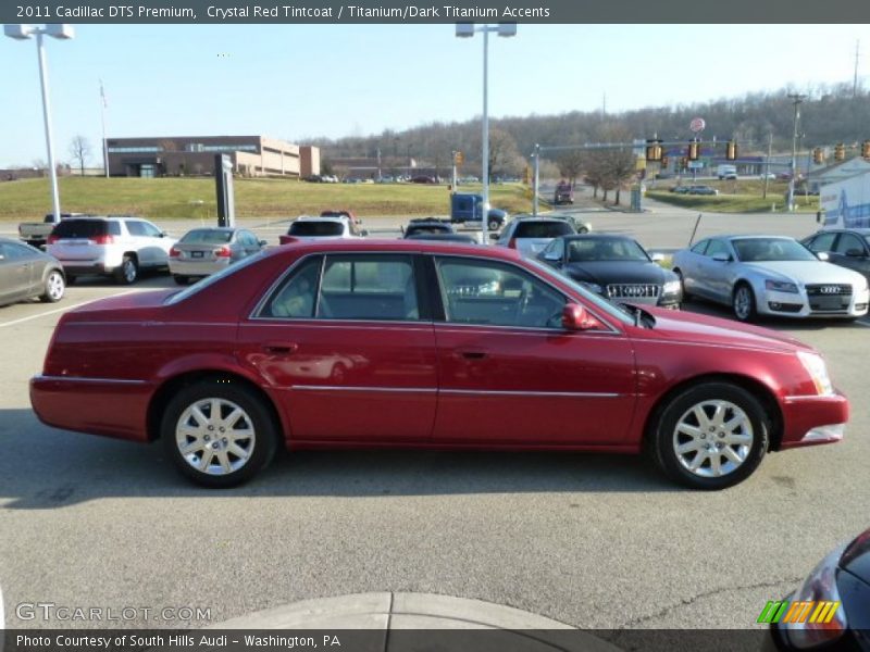 Crystal Red Tintcoat / Titanium/Dark Titanium Accents 2011 Cadillac DTS Premium