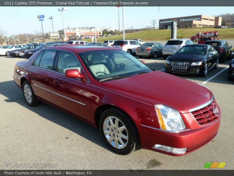Crystal Red Tintcoat / Titanium/Dark Titanium Accents 2011 Cadillac DTS Premium