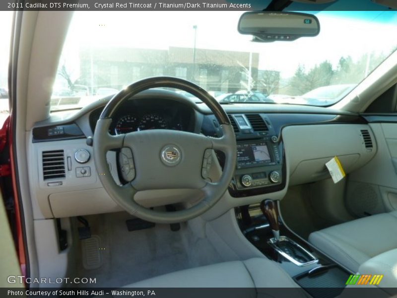Crystal Red Tintcoat / Titanium/Dark Titanium Accents 2011 Cadillac DTS Premium
