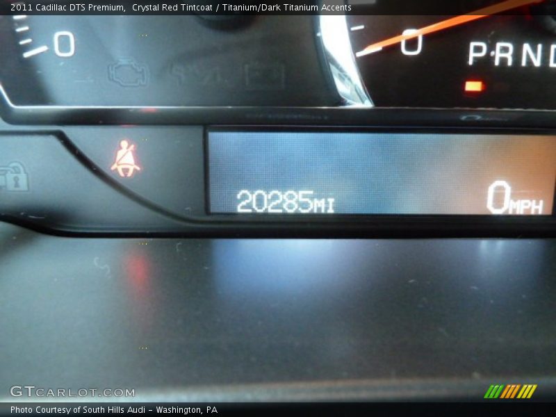 Crystal Red Tintcoat / Titanium/Dark Titanium Accents 2011 Cadillac DTS Premium