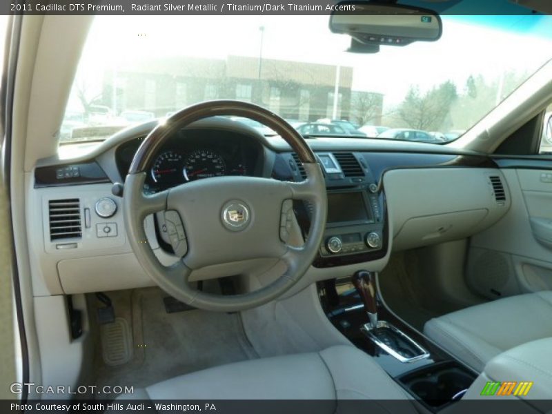 Radiant Silver Metallic / Titanium/Dark Titanium Accents 2011 Cadillac DTS Premium