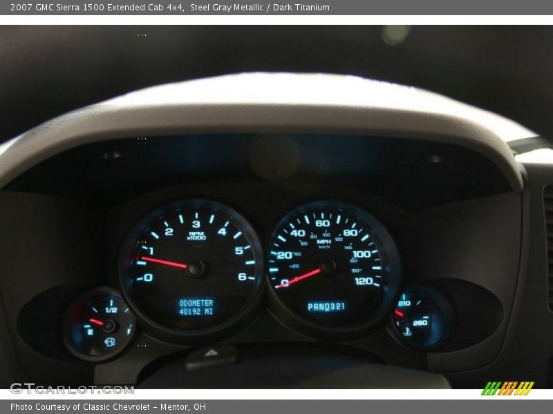 Steel Gray Metallic / Dark Titanium 2007 GMC Sierra 1500 Extended Cab 4x4