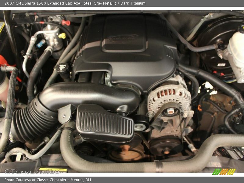 Steel Gray Metallic / Dark Titanium 2007 GMC Sierra 1500 Extended Cab 4x4