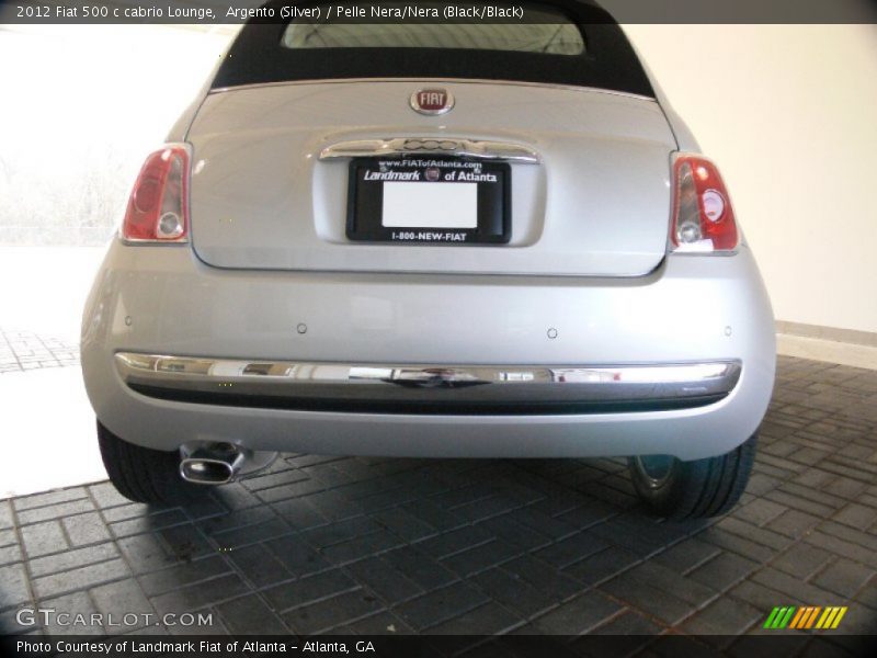 Argento (Silver) / Pelle Nera/Nera (Black/Black) 2012 Fiat 500 c cabrio Lounge