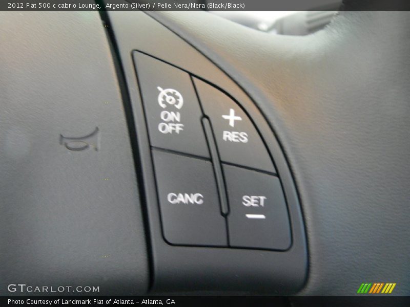 Argento (Silver) / Pelle Nera/Nera (Black/Black) 2012 Fiat 500 c cabrio Lounge