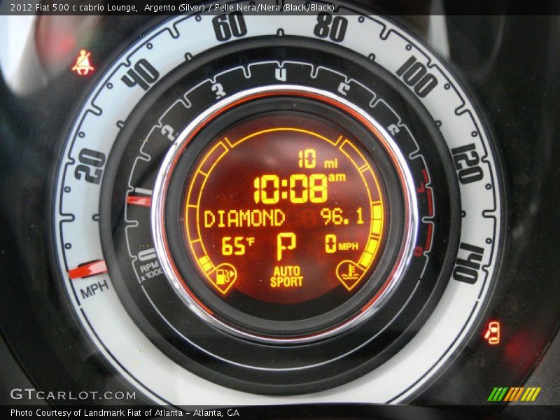  2012 500 c cabrio Lounge c cabrio Lounge Gauges