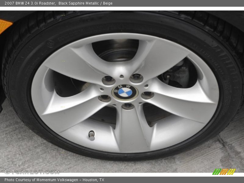 Black Sapphire Metallic / Beige 2007 BMW Z4 3.0i Roadster
