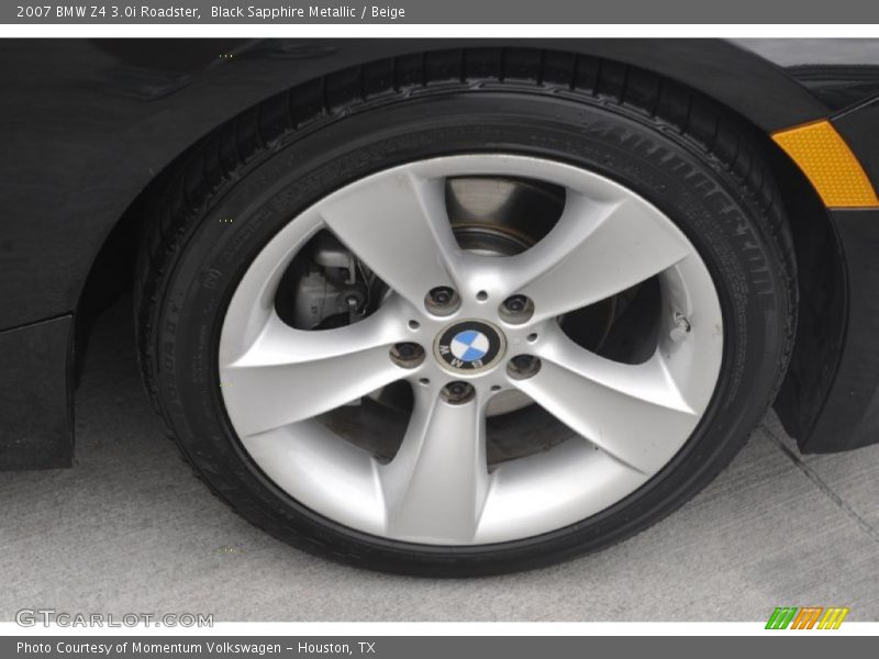 Black Sapphire Metallic / Beige 2007 BMW Z4 3.0i Roadster