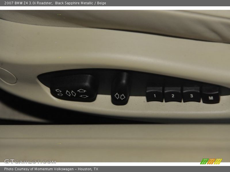 Black Sapphire Metallic / Beige 2007 BMW Z4 3.0i Roadster