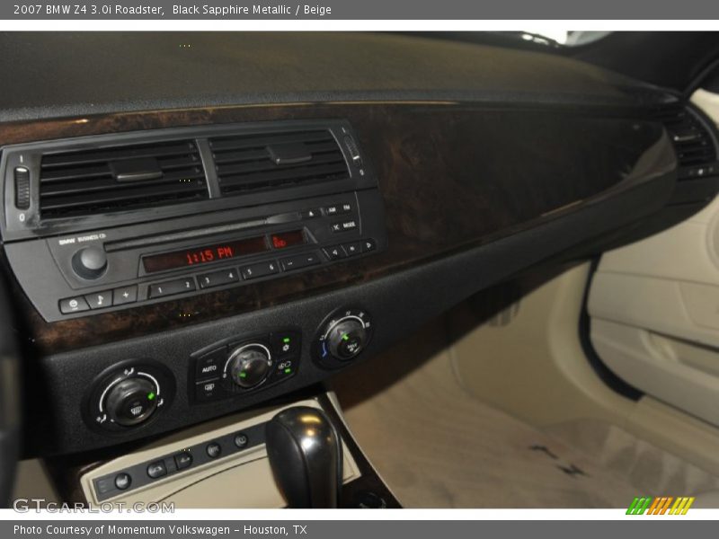 Black Sapphire Metallic / Beige 2007 BMW Z4 3.0i Roadster